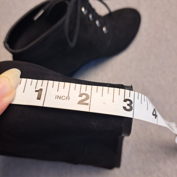 Arizona Lexie Ankle Boots WOMENS SIZE 6M black lace up wedge heel dark academia - Picture 8 of 12